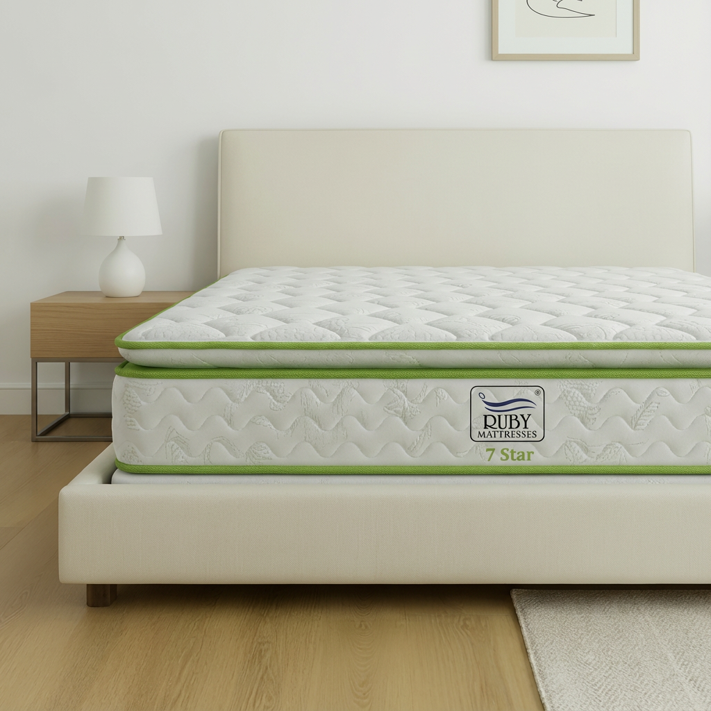 7 Star Pillow Top Single Mattress by Ruby – Ultimate Comfort & Support