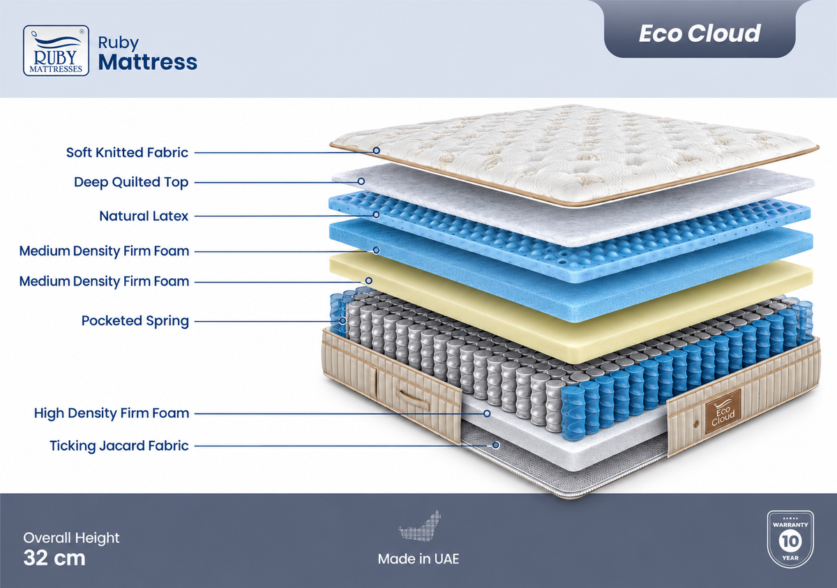 Eco Cloud Latex Mattress by Ruby – Natural Comfort