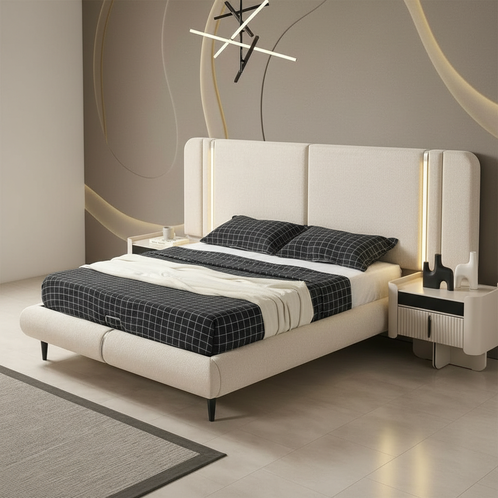 Ivora LED Upholstered Bed