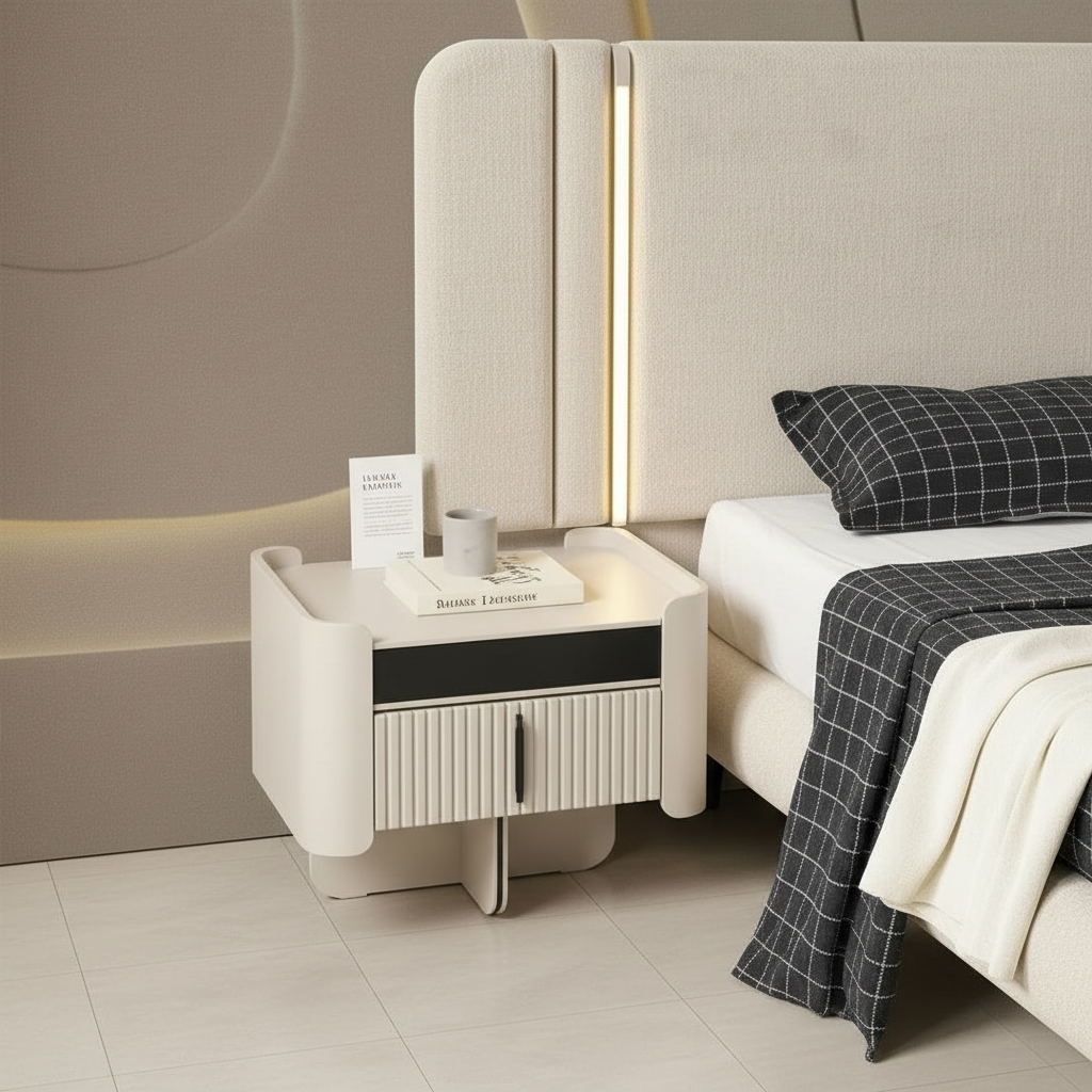 Ivora LED Upholstered Bed