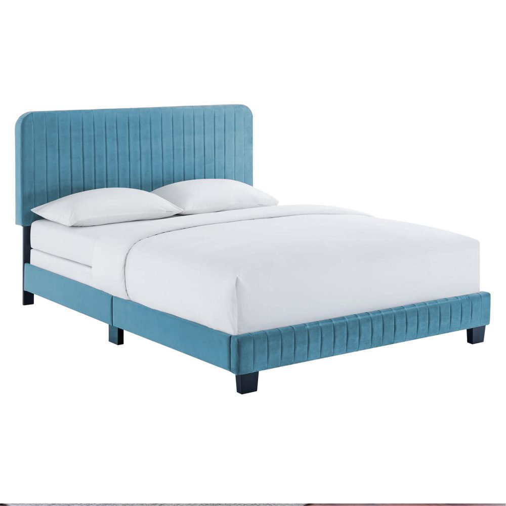 Offer! Modway Upholstered Bed With Mattress