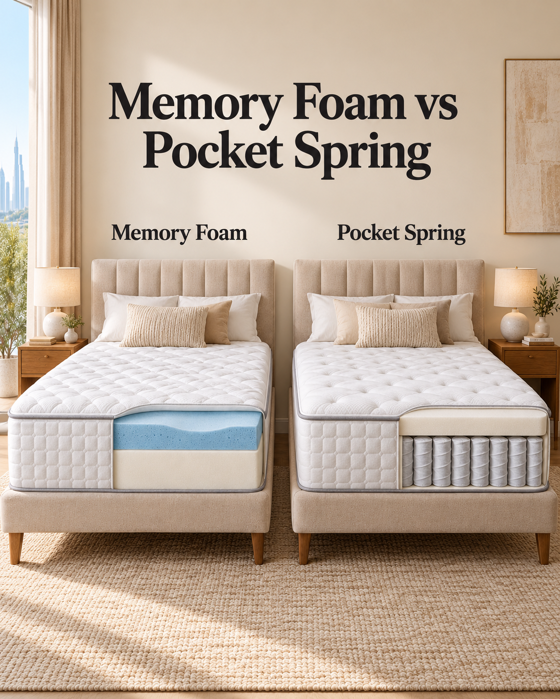 Memory Foam vs Pocket Spring Mattress: Which Should You Choose in the UAE?
