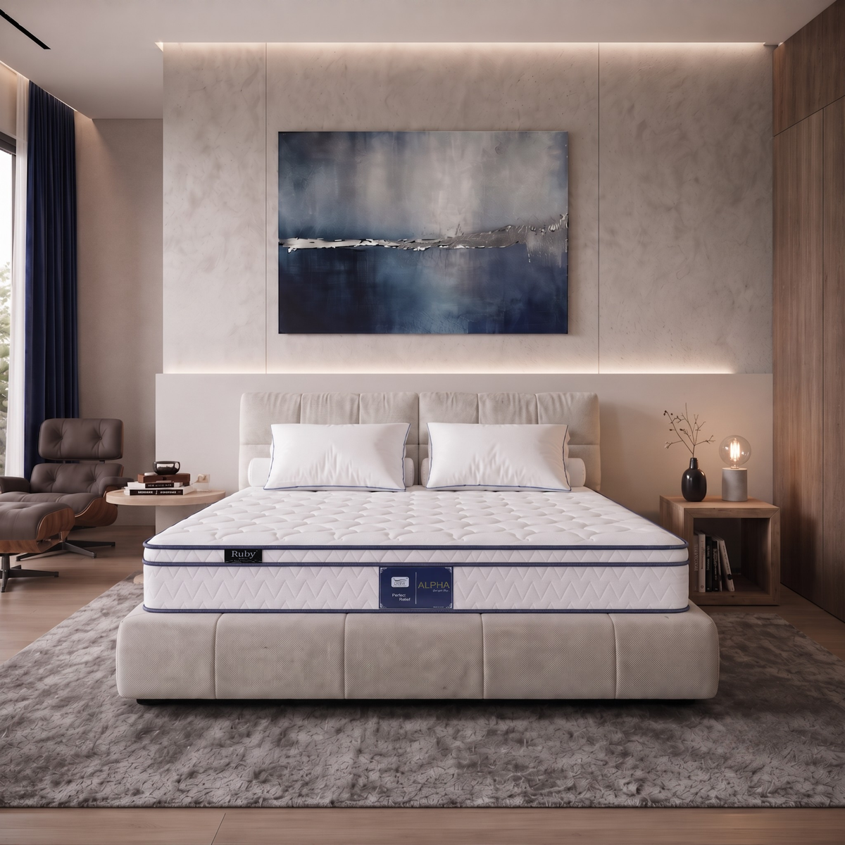 Alpha Euro Top King Size Mattress by Ruby – Premium Comfort & Support Shop Now
