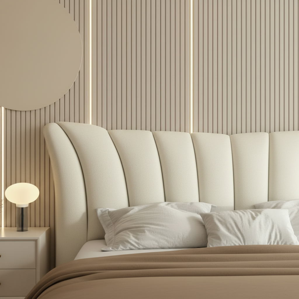 Cresta Modern Wingback Upholstered Bed