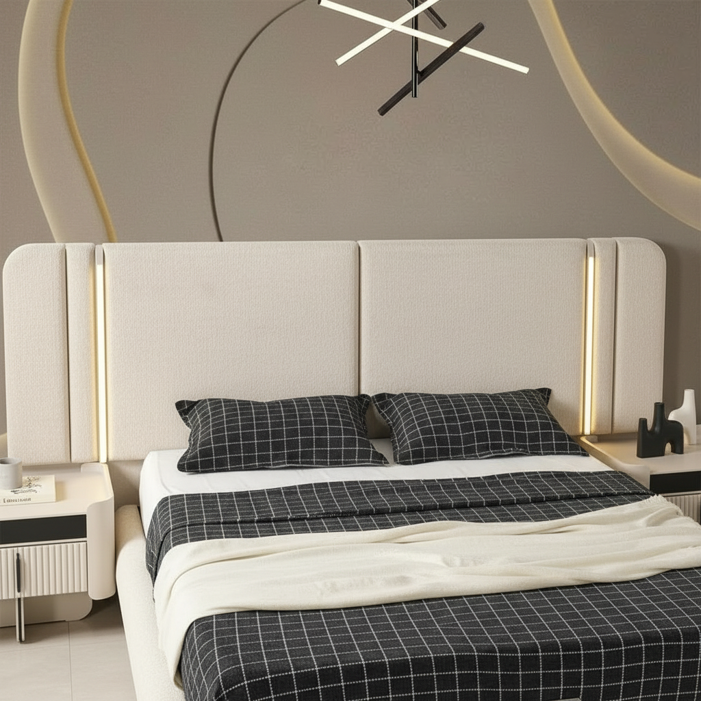 Ivora LED Upholstered Bed