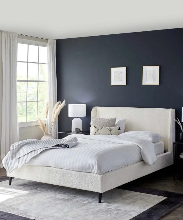 Best Paolo Upholstered Plain Headboard Bed