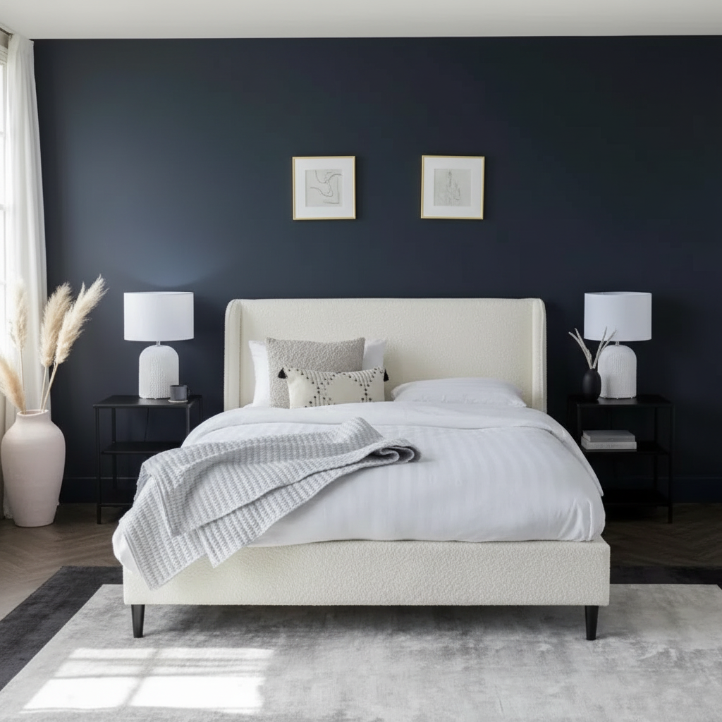 Best Paolo Upholstered Plain Headboard Bed