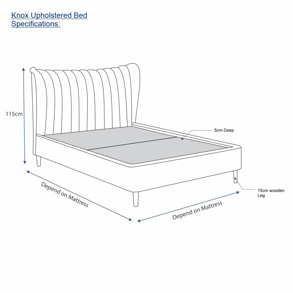 Knox multicolor upholstered king bed 