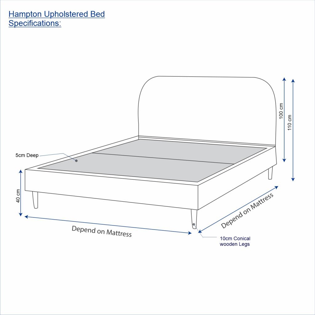 Hampton upholstered bed sale